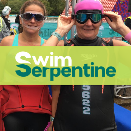 Picture of two women doing the Swim Serpentine swimming competition